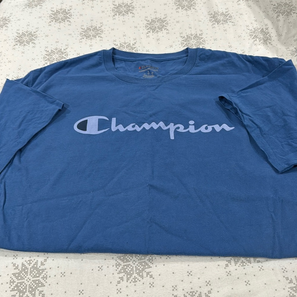 Champion - men’s short sleeve cotton shirt - large